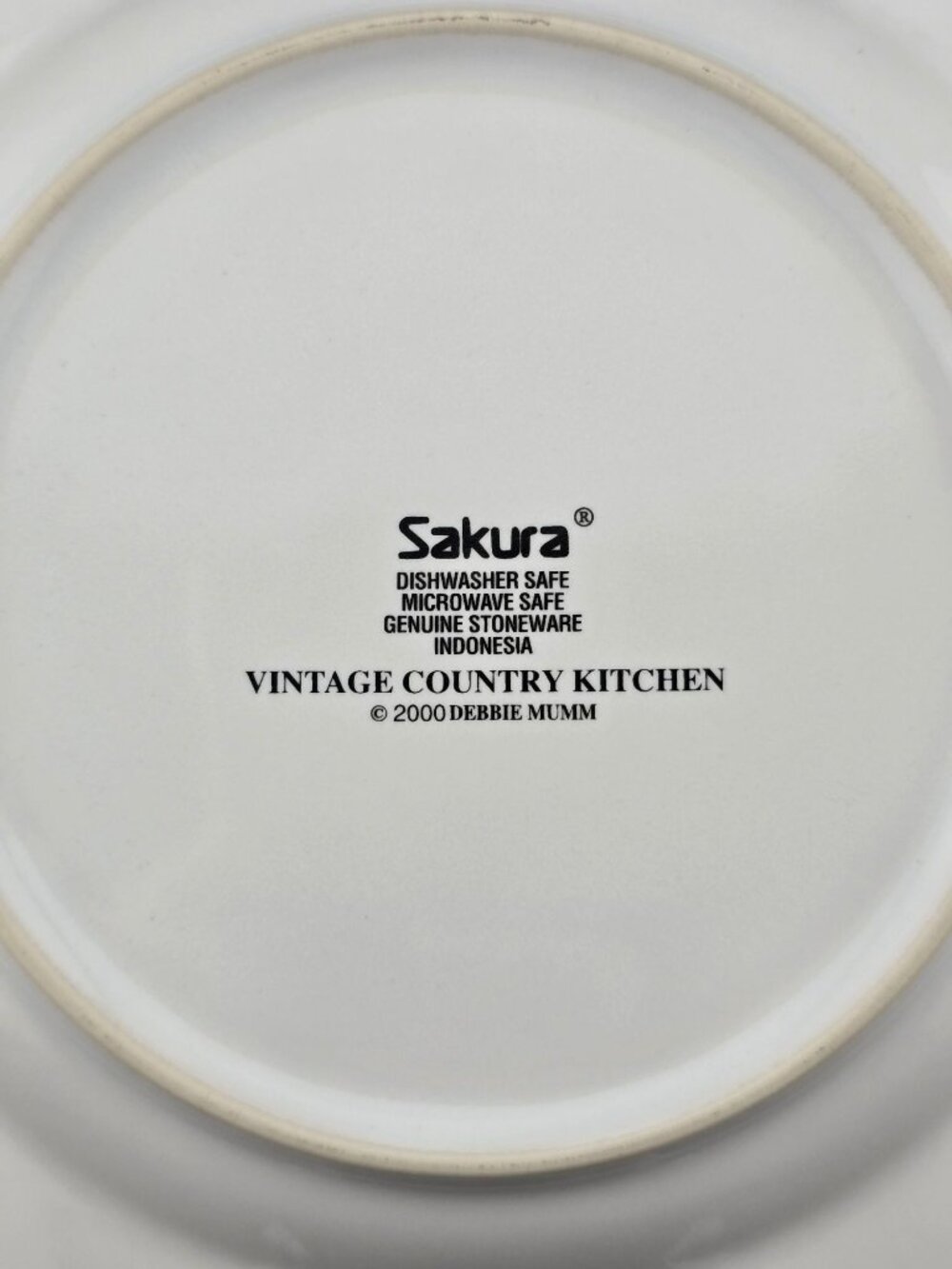 Vntg Debbie Mumm Country Kitchen (4) 8.25" Salad Plates Sakura READ - Picture 8 of 11